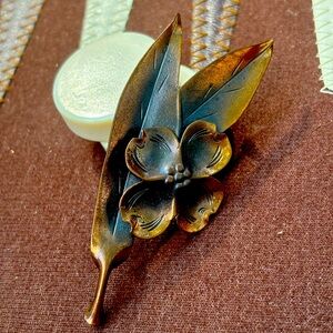 Stuart Nye Copper Dogwood Brooch